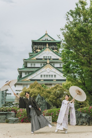 大阪のシンボル【大阪城】で叶える 和装フォトウェディング！