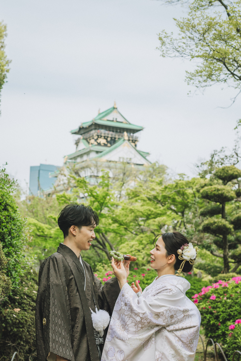 大阪のシンボル【大阪城】で叶える 和装フォトウェディング！