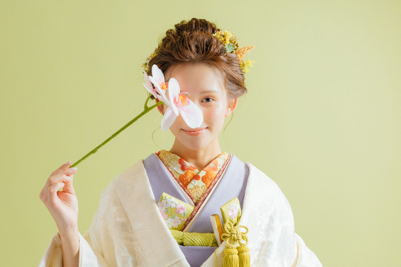 暑い時期だからスタジオで和装撮影⁉