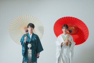白無垢でスタジオ撮影! ~グリーンコーデ~
