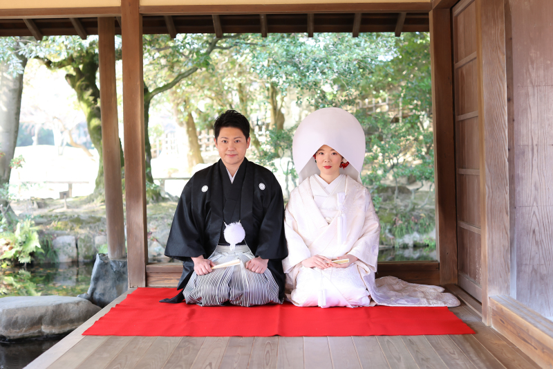 白無垢と綿帽子で撮影♪