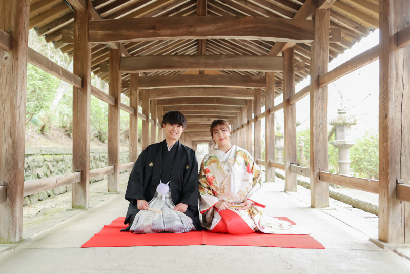 今日は吉備津神社での桜ロケに行ってきました♪