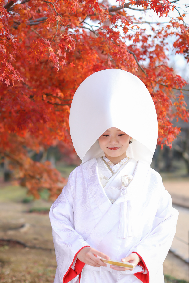 紅葉での和装撮影