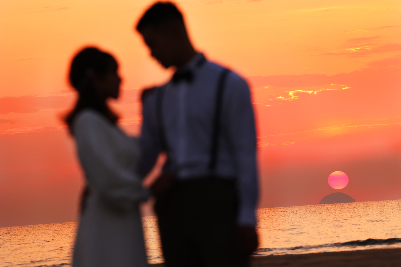 青空や夕日