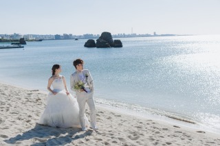 本島でビーチ撮影♡