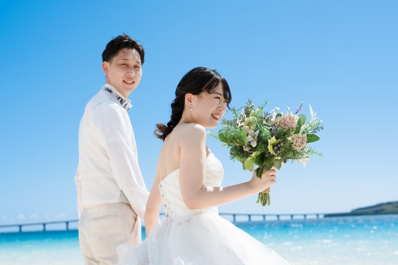 宮古島シギラミラージュチェペルでのキラキラ輝くウェデングフォト~♡