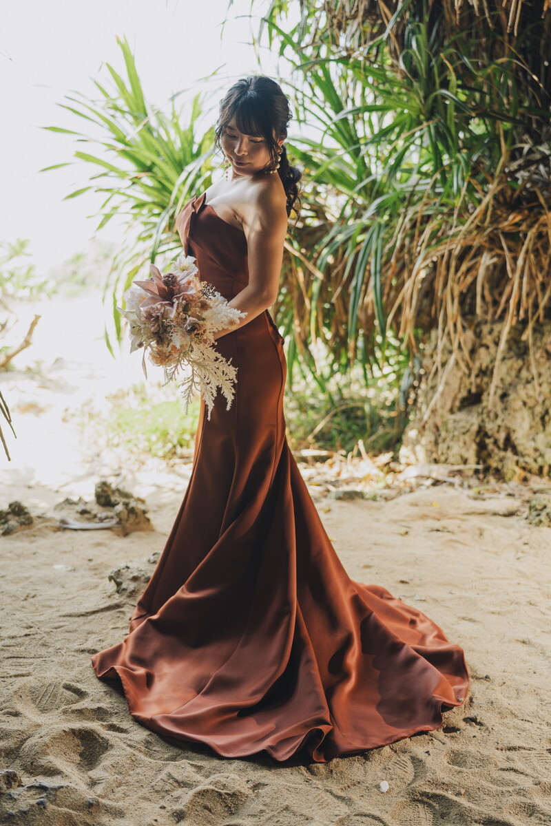 カラードレスでの真栄田岬ショット～♡