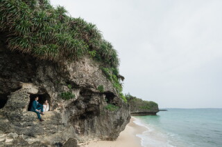 真栄田岬でのスタイリッシュショット☆
