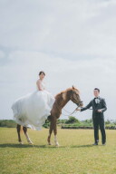 沖縄で叶える馬とビーチのフォトウェディング