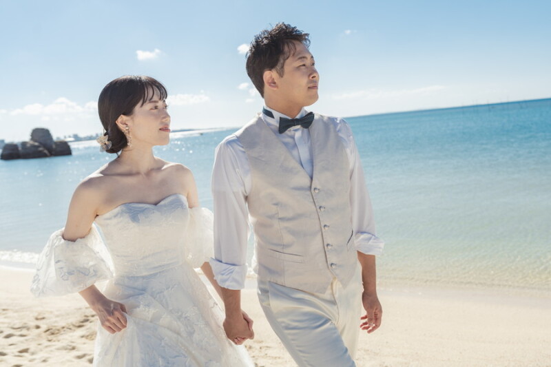 気品あふれるお二人❤座喜味城址&ビーチプラン