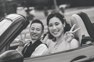 愛車とウェディングフォト♪