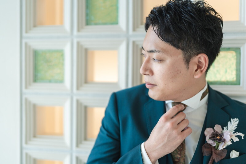 新郎様ヘアセットで、最高にかっこよく。