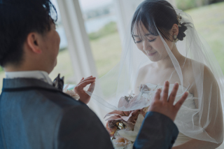 ヴェールアップと指輪交換♡