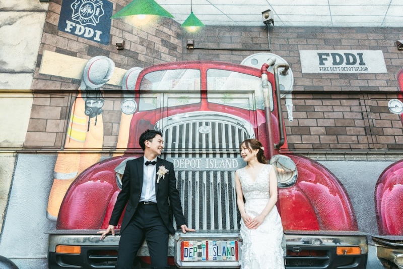 ブルーシールでほっぺがおちる時間のあとに…甘くて爽やかなウェディングフォト♪