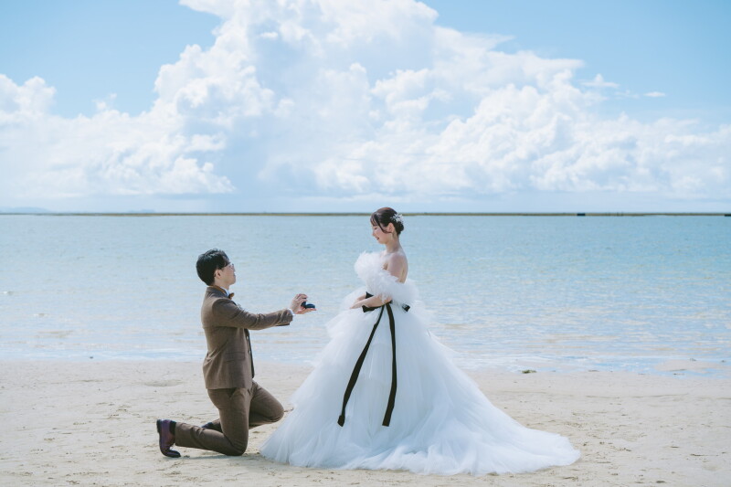 あの日のときめきを写真に刻む、プロポーズ再現ショット♪