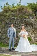 沖縄のビーチでお二人＆ファミリーショット