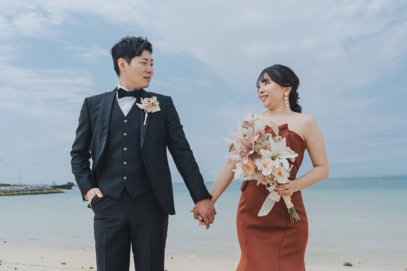 カラードレスでの真栄田岬ショット～♡