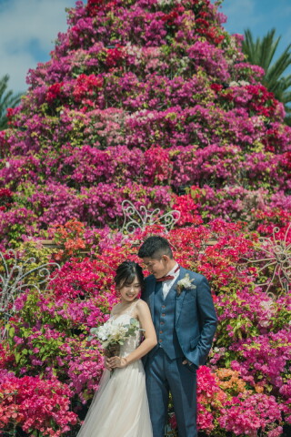 緑と花の楽園で叶う、ナチュラル&リゾートフォトウェディング