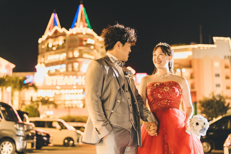 アメリカンビレッジでナイトフォト♪