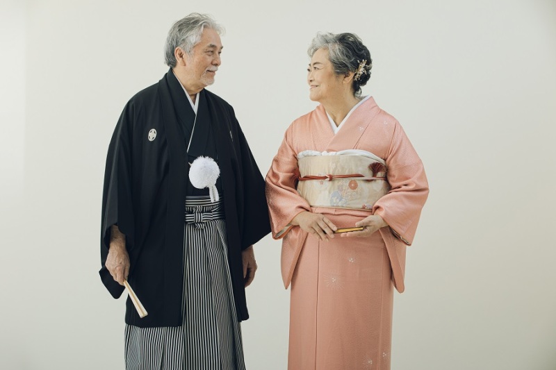 持ち込みの着物で思い出お写真に