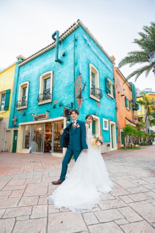 映画のワンシーンみたい!アメリカンビレッジで特別なウェディングフォト♪