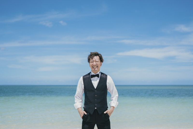 沖縄の青い空、青い海、白い砂浜！！！