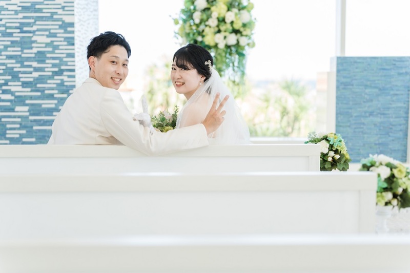 宮古島シギラミラージュチェペルでのキラキラ輝くウェデングフォト~♡