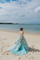 ブルーのカラードレス✿