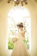 ウェディングのレトロなヘアアレンジ