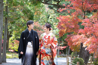 【秋の前撮り】秋の前撮りが人気な理由、紅葉にベストな撮影タイミングを紹介!