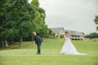 ゴルフ場&times;フォトウェディング˚⁎⁺˳✧༚