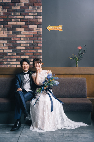 レンガ調&times;館内撮影