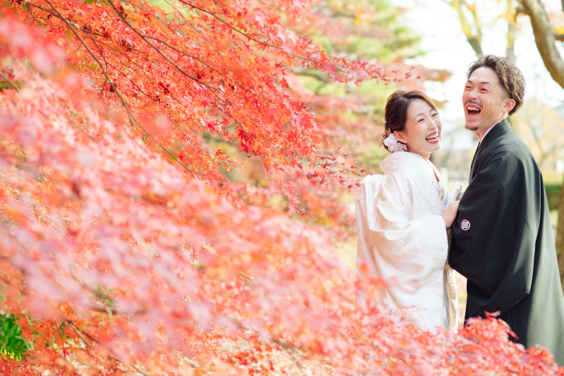 偕楽園×紅葉×和装ロケーション