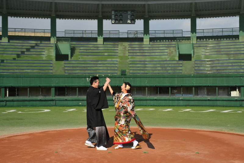 【スタジアムロケ】プレイボール！ 趣味全開で楽しむ、最高の和装フォト ⚾