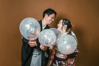 ◈風船広がる和装撮影◈自然体で自分たちらしく残すお気に入りアイテム撮影