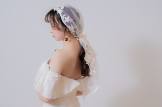 ◈ヴィンテージライクな花嫁姿◈バンダナ風ベール&times;フリルドレスの最旬コーディネート