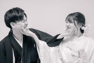 モノクロ&times;和装撮影