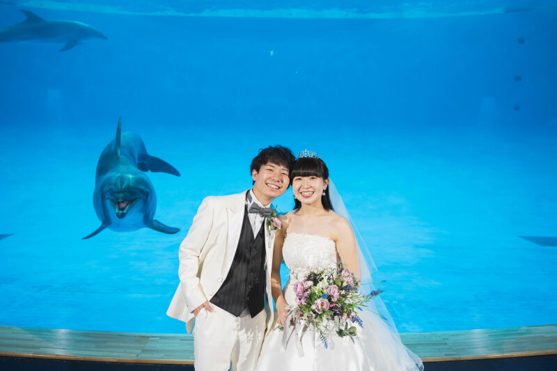 水族館ロケーションフォトウェディング*。