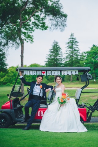 ゴルフ場 × フォトウェディング