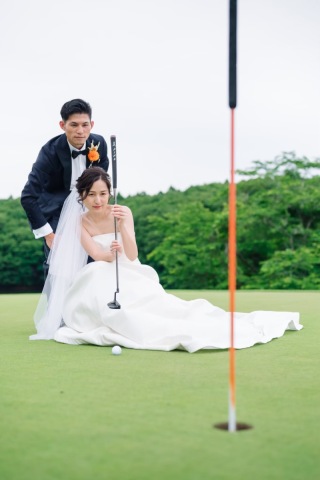 ゴルフ場ロケーションフォトウェディング