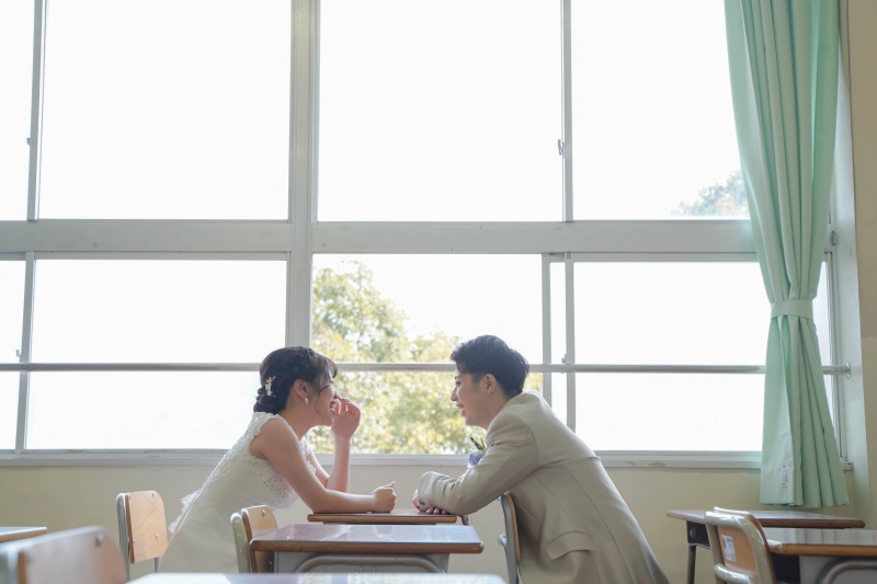 思い出の母校で叶えるフォトウェディング