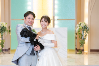 チャペルでもワンちゃんと一緒に撮影できます^^