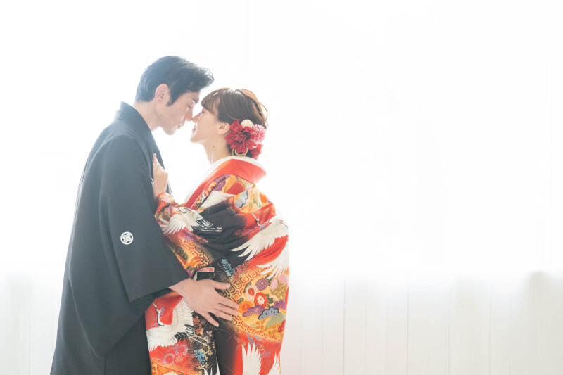 和装の美しさを引き立てるスタジオ撮影
