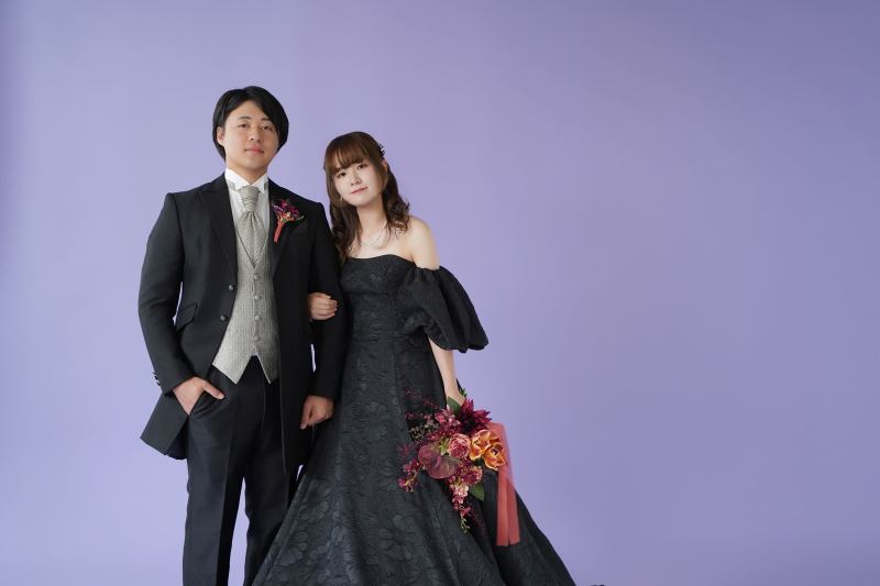 ブラックドレスで魅せるフォトウェディング