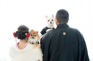 ワンちゃんと一緒にウエディングフォトを♡