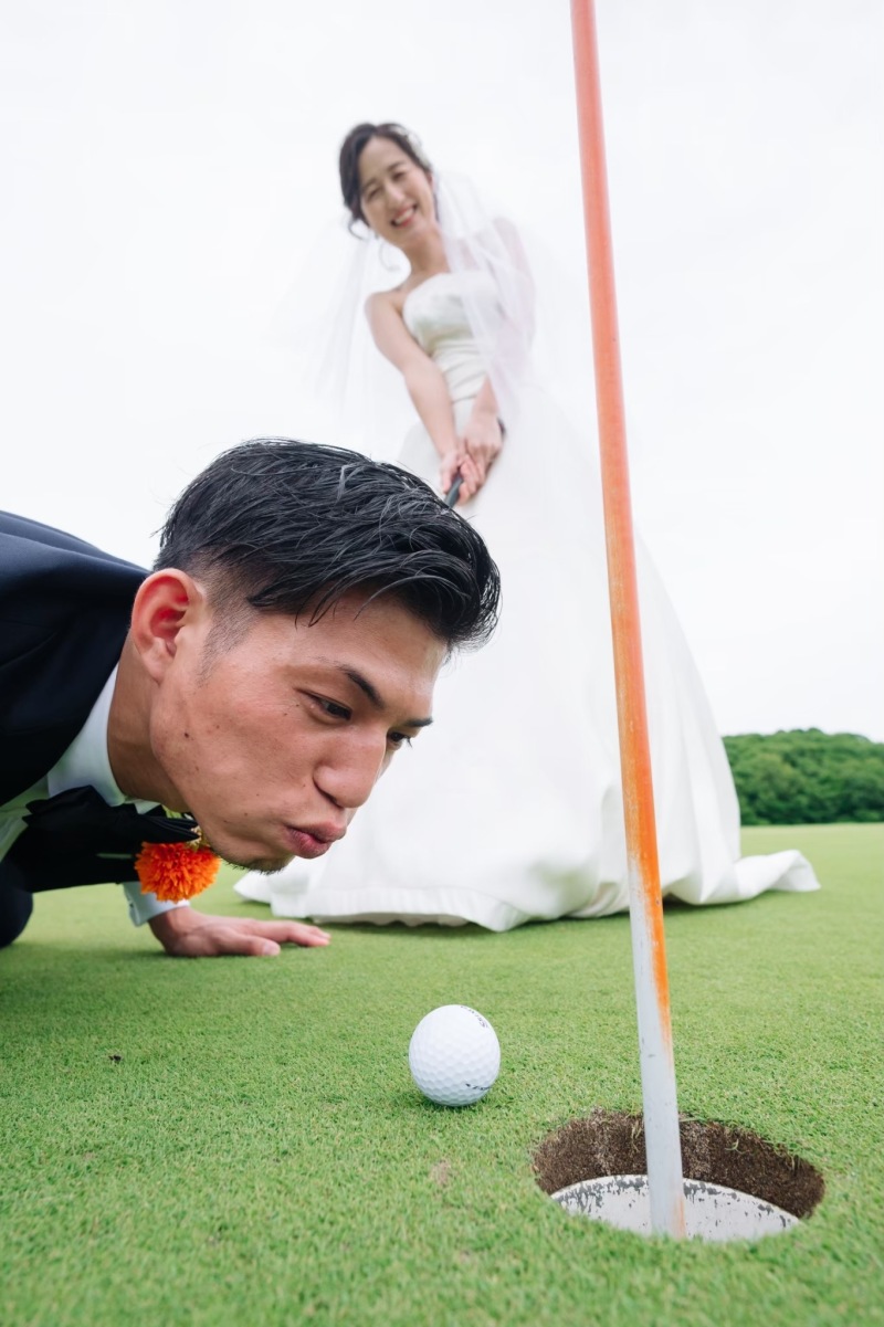 緑に囲まれて爽快!ゴルフ場フォトウェディング