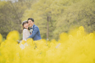 お花に囲まれて