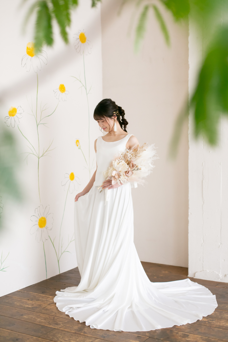 ドレス紹介 ◇ とろみサテンのシンプルキャミソールドレス