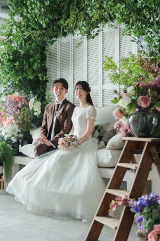 シンプル！でもお二人らしく！　洋装ハウススタジオプラン