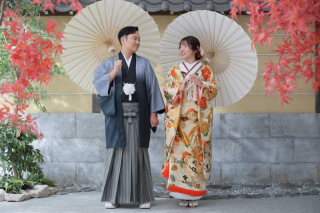 季節感じられるウェディングフォト